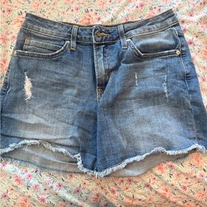 Just Black Light Blue Distressed Jean Shorts